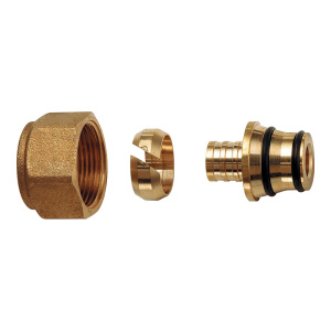 Концовка для труб PEX 20x2 с латунной гайкой M24x19